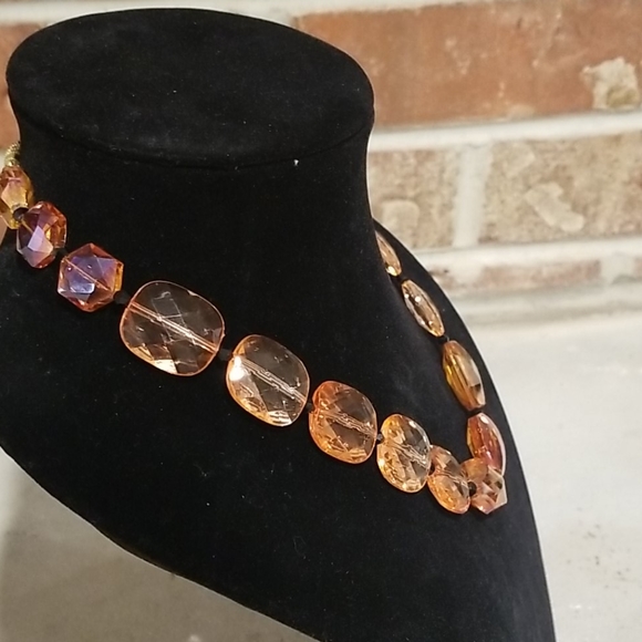 Orange Crystal Necklace - Picture 2 of 5